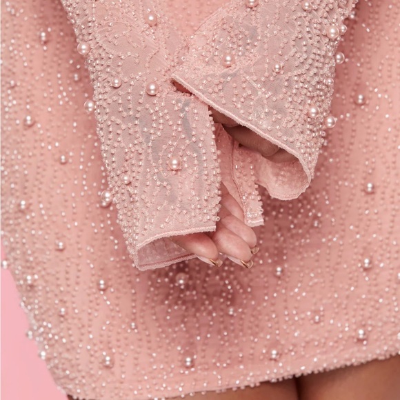 Oh Polly Pink Beaded Dress - Picture 4 of 7